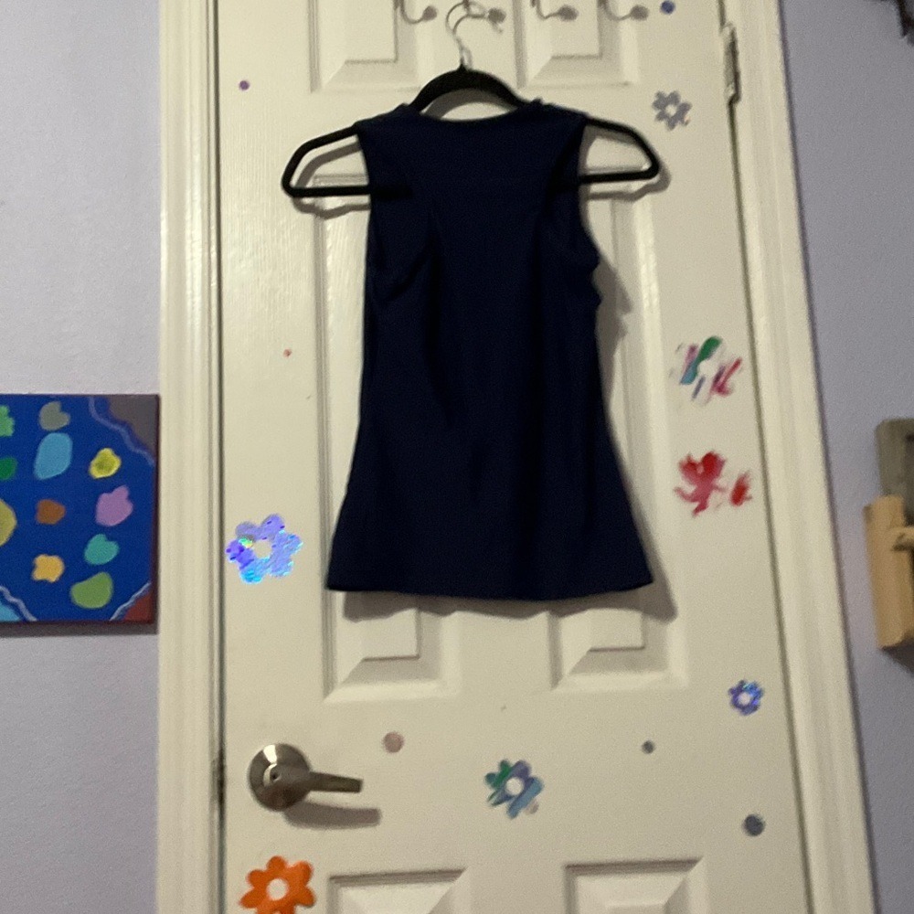 Elegant Navy Sleeveless Top